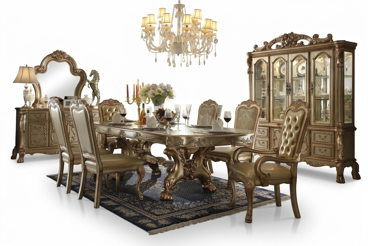 Classic Luxury Wooden Table Tables Baroque Rococo Antique Style Dining Living Room New