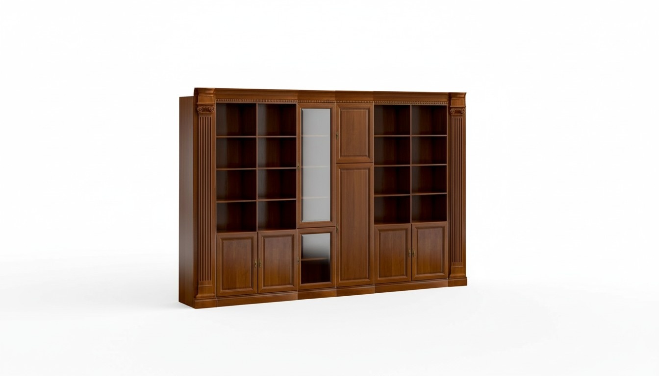 Classic office cabinet solid wood study furniture stylish cupboard