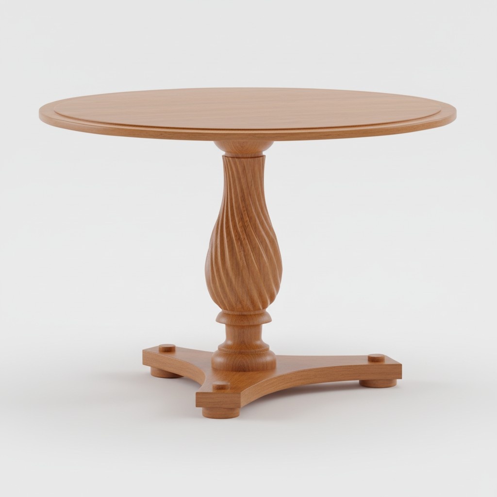 Classic round table solid rustic tables dining tables model ZB-4