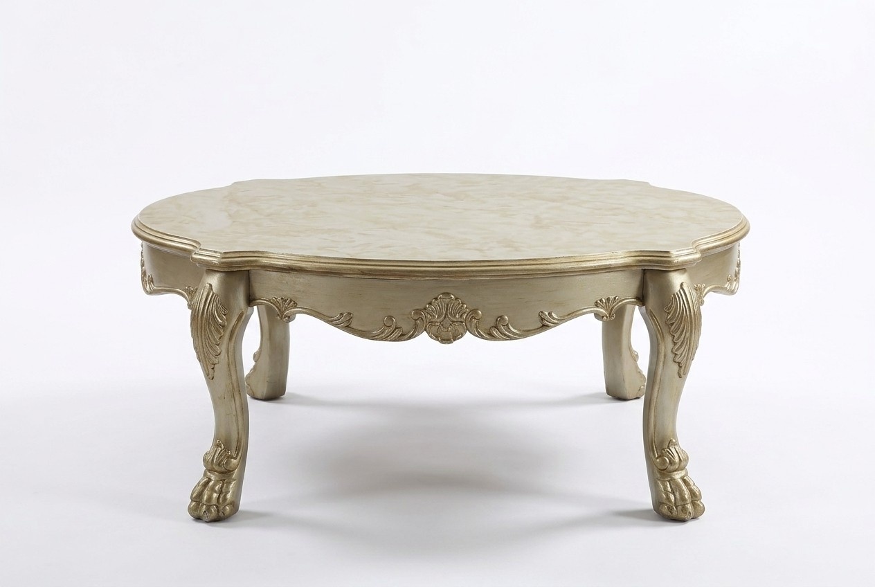 Classic Table Coffee Table Side Table Sofa Design Living Room Baroque 138x120
