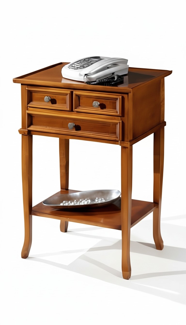 Classic telephone console brown side table tables coffee table