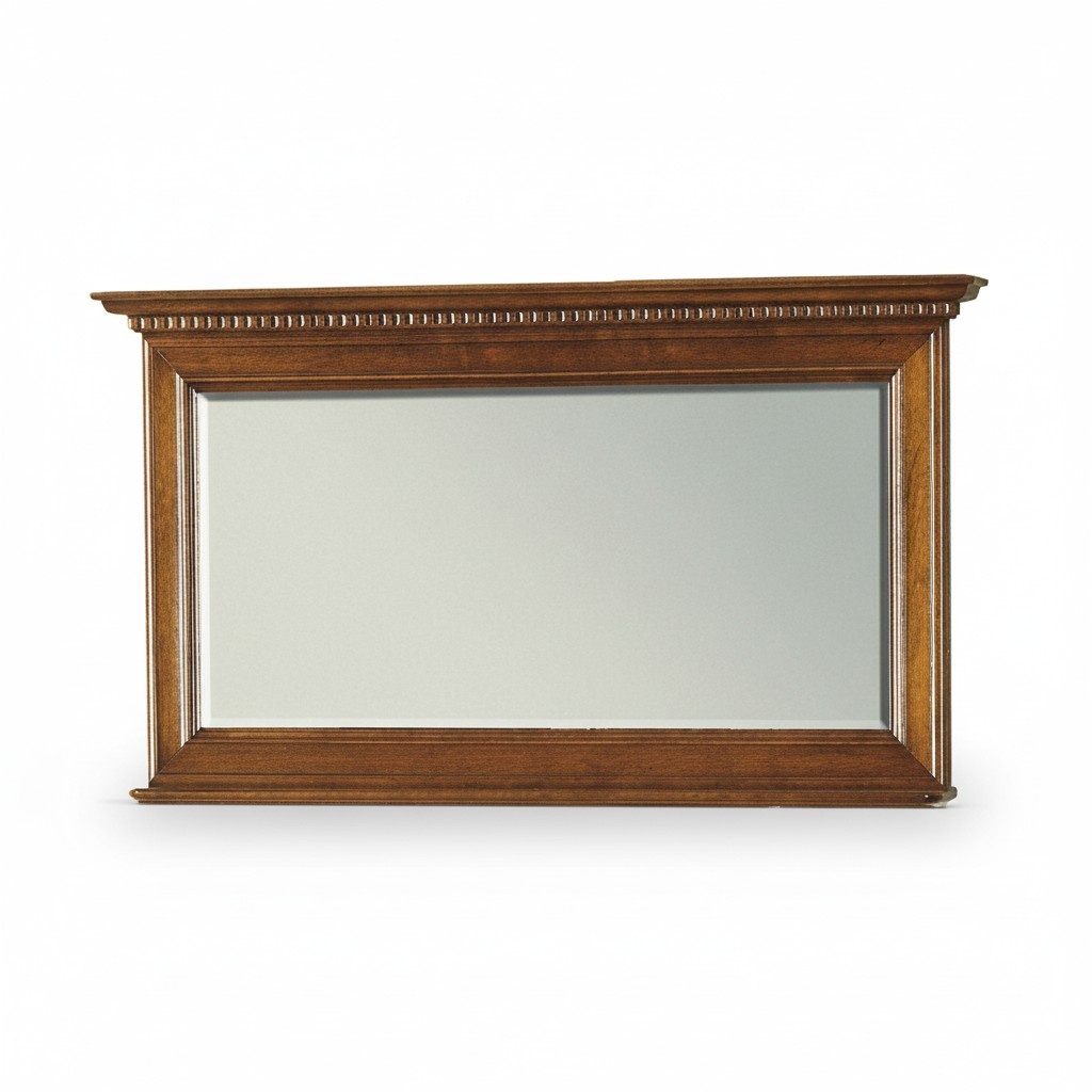 Classic wall mirror with wooden frame, antique style mirror, new Italian furniture.