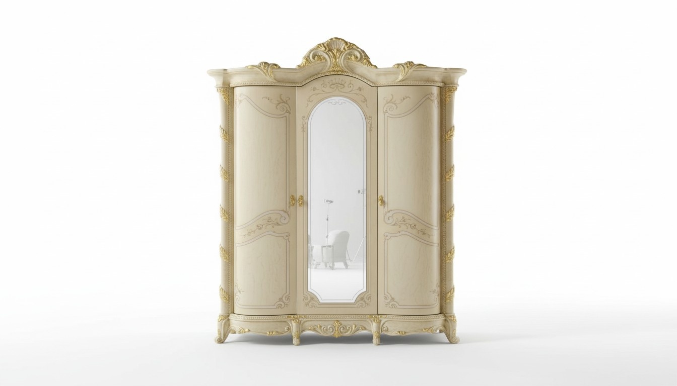 Classic solid wood wardrobe wooden bedroom shelf cupboard cupboard