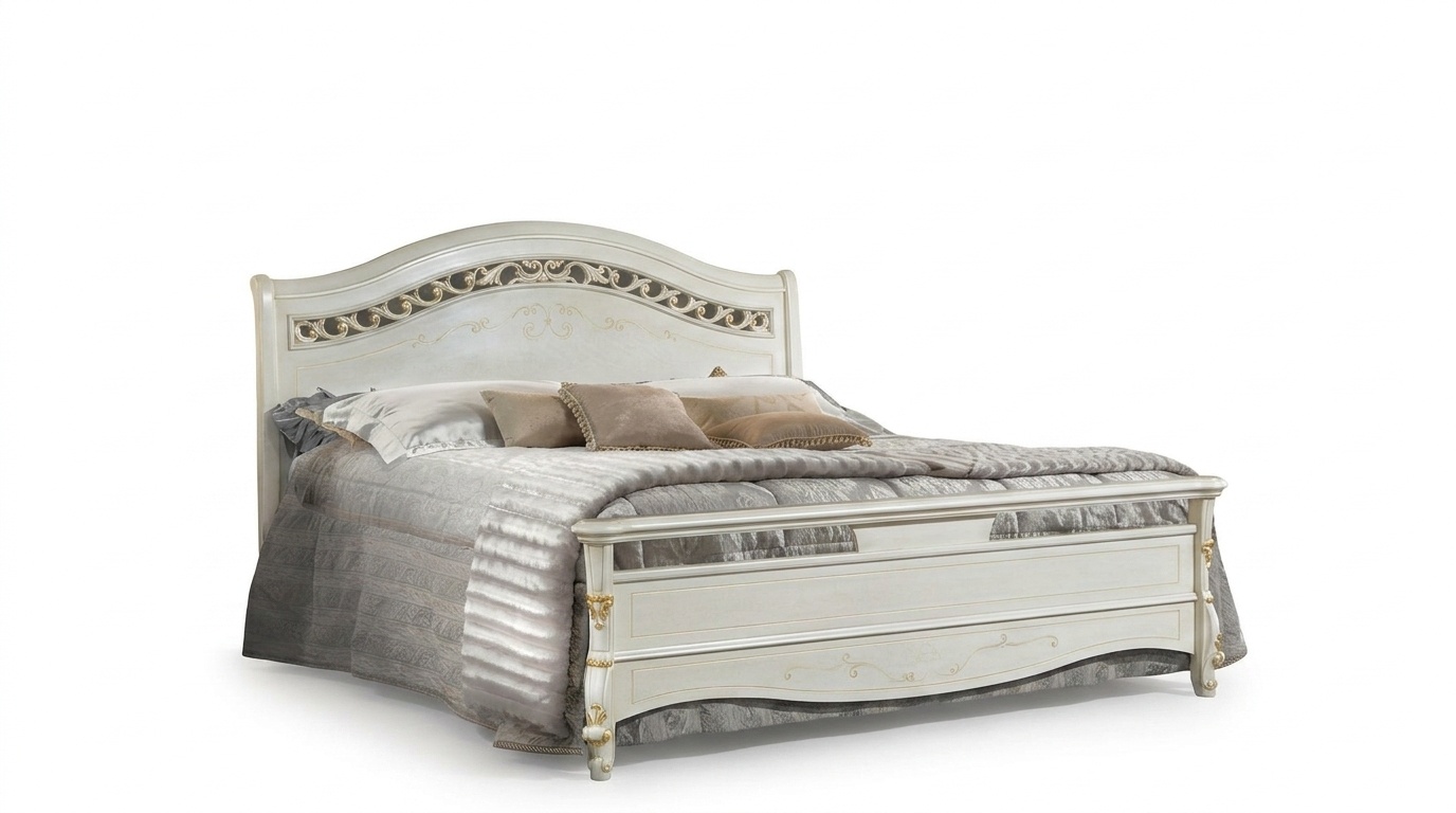 Classic bed double bed beds wood bedroom Italian furniture hotel solid wood