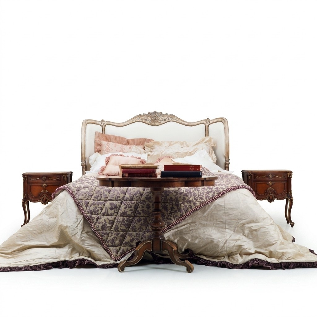 Classic bed Double bed Chesterfield luxury furniture Italian interior