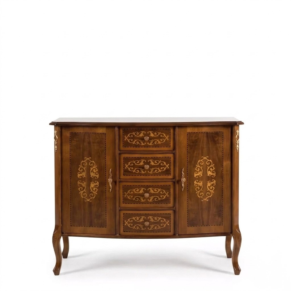 Classic Brown Luxury Living Room Chest of Drawers Storage Console Furniture New