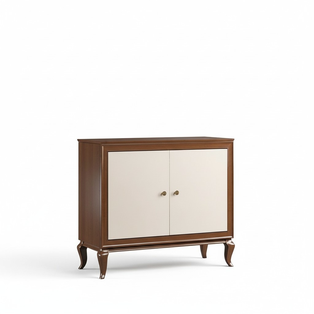 Classic style made of real wooden sideboard with 2-swing doors