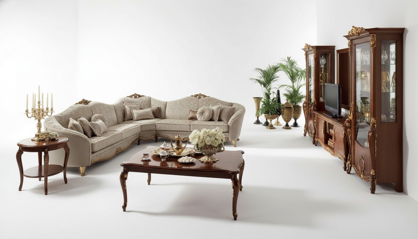 Classic style luxury living room long corner couch/sofa Italian furniture arredoclassic™
