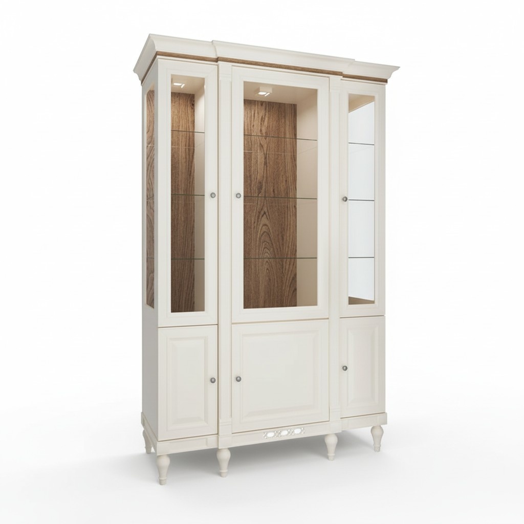 Classic display cabinets, commodes, display cases, display cabinet, cupboard, glass cabinet, books.