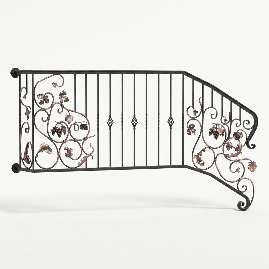 Classic railings handcrafted balcony stair iron fence fence 1 linear meter #336