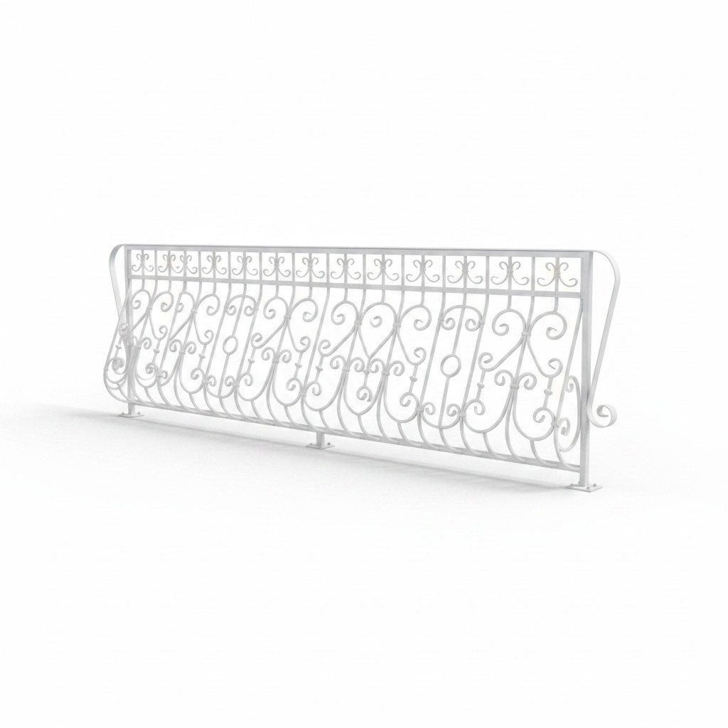 Classical railings handcrafted balcony stairs wrought iron fence fence 1 linear meter #339