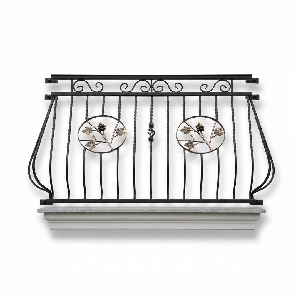 Classic railing handcrafted balcony stairs wrought iron fence fence 1 meter #341