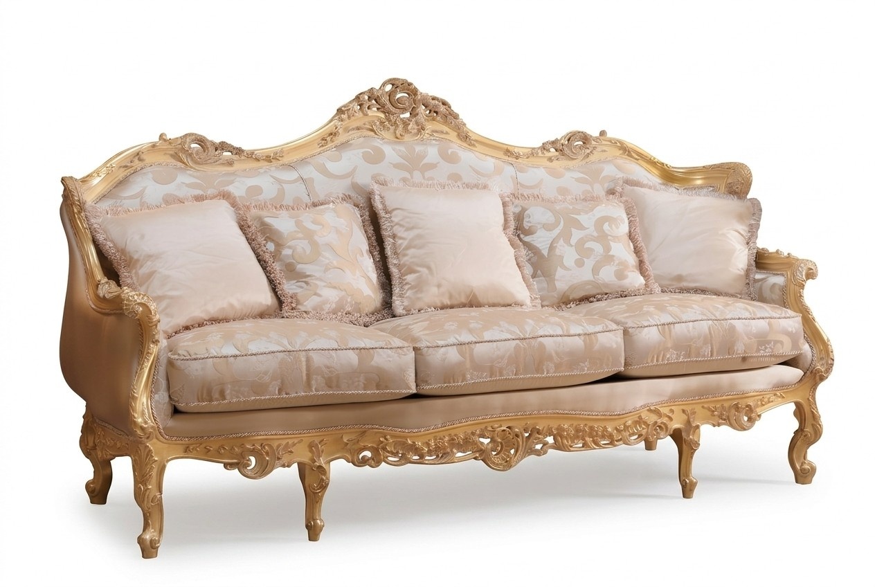 Classic three seater sofa, sofa upholstery, brown sofa, chesterfield, furniture