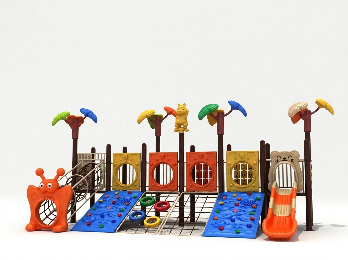 Climbing tower Outdoor slide Climbing wall Entertainment for children Playgrounds