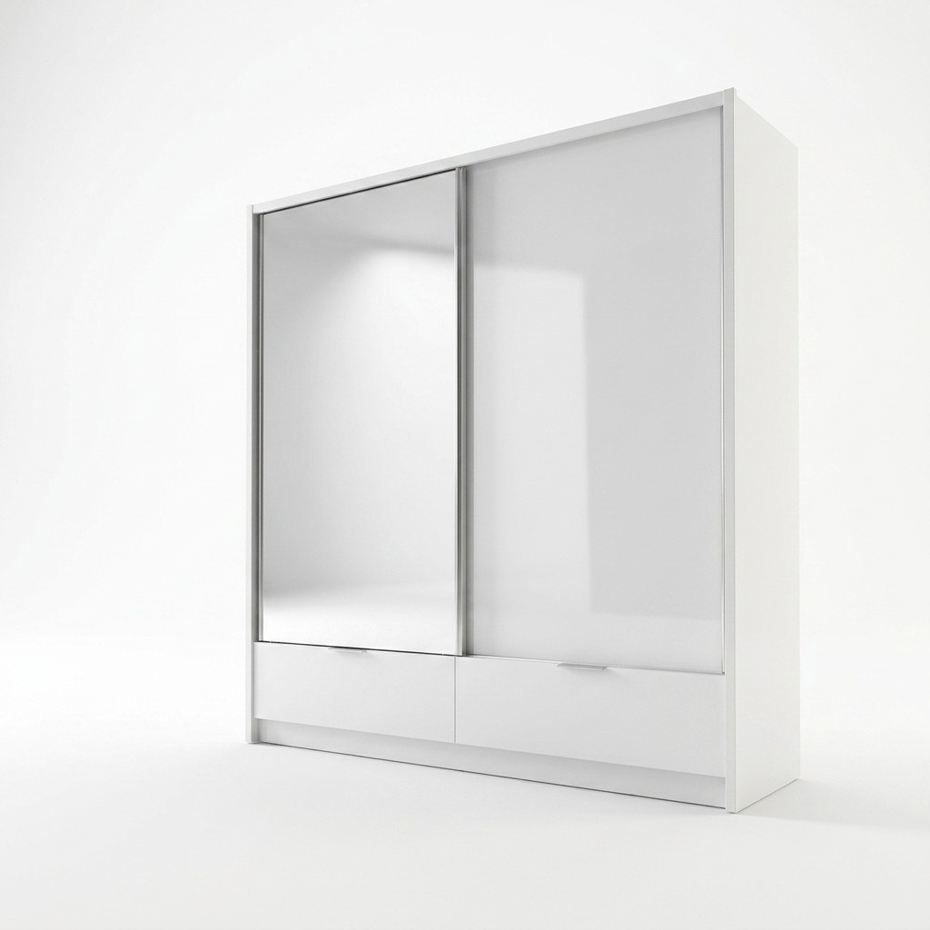 Wardrobe storage 200cm shelf cupboard archive sliding doors sliding doors office