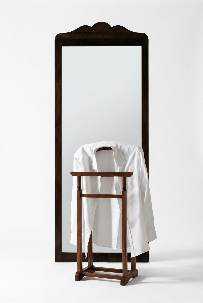 Coat hanger stand wooden clothes stand solid furniture wardrobe real solid wood