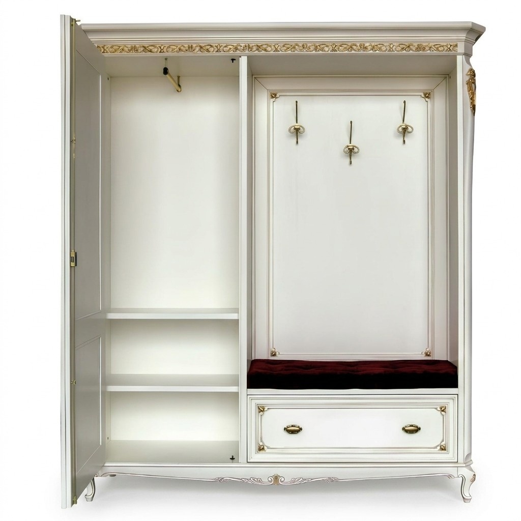 Coat Rack Outerwear Wardrobe Hallway Mirror Italian Wardrobe