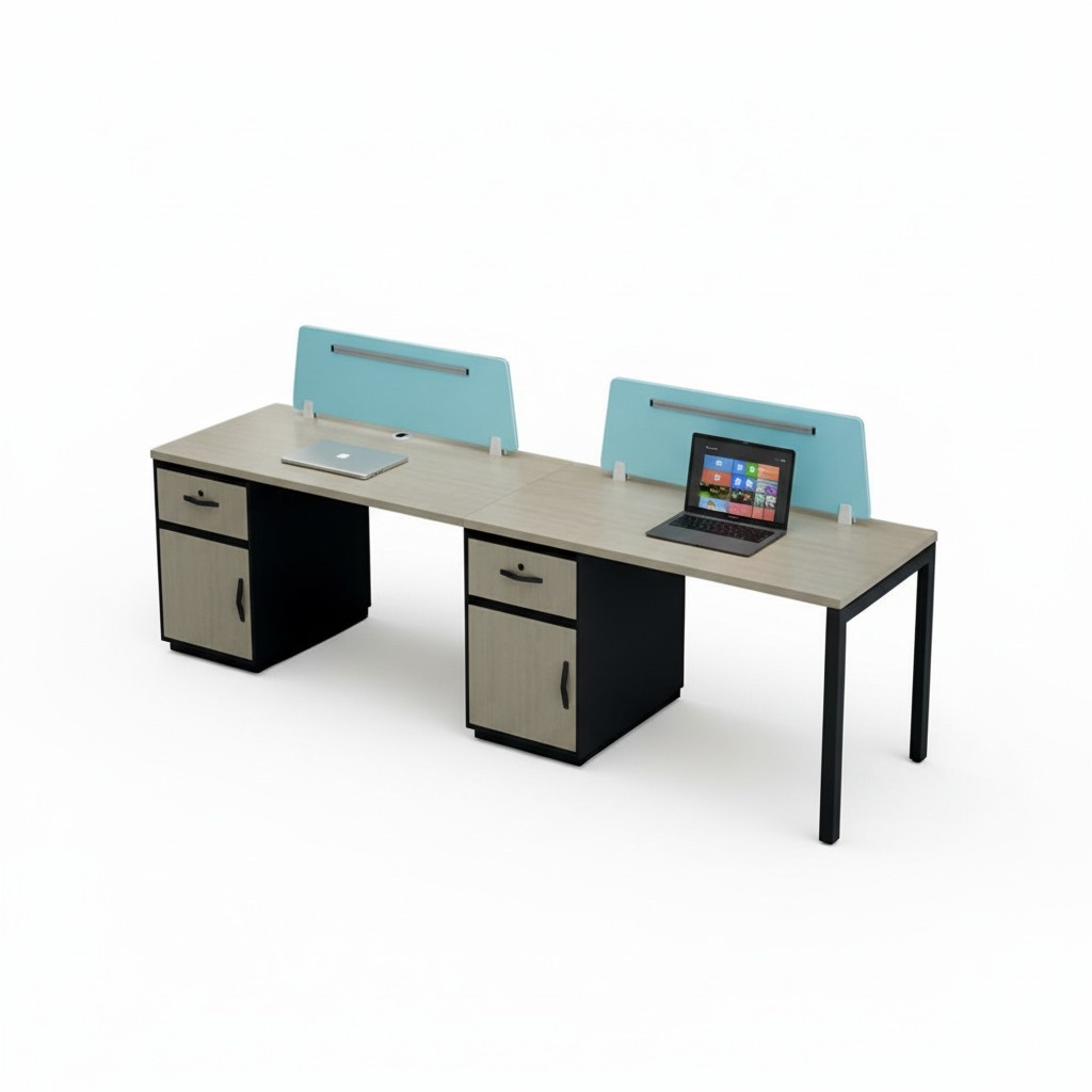 Co-working desk team office table communal desk for 2 people