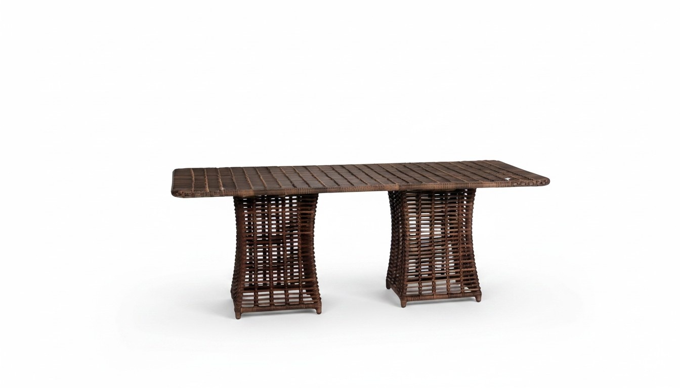 Brown Luxury Modern Coffee Table High-Quality Rattan Design