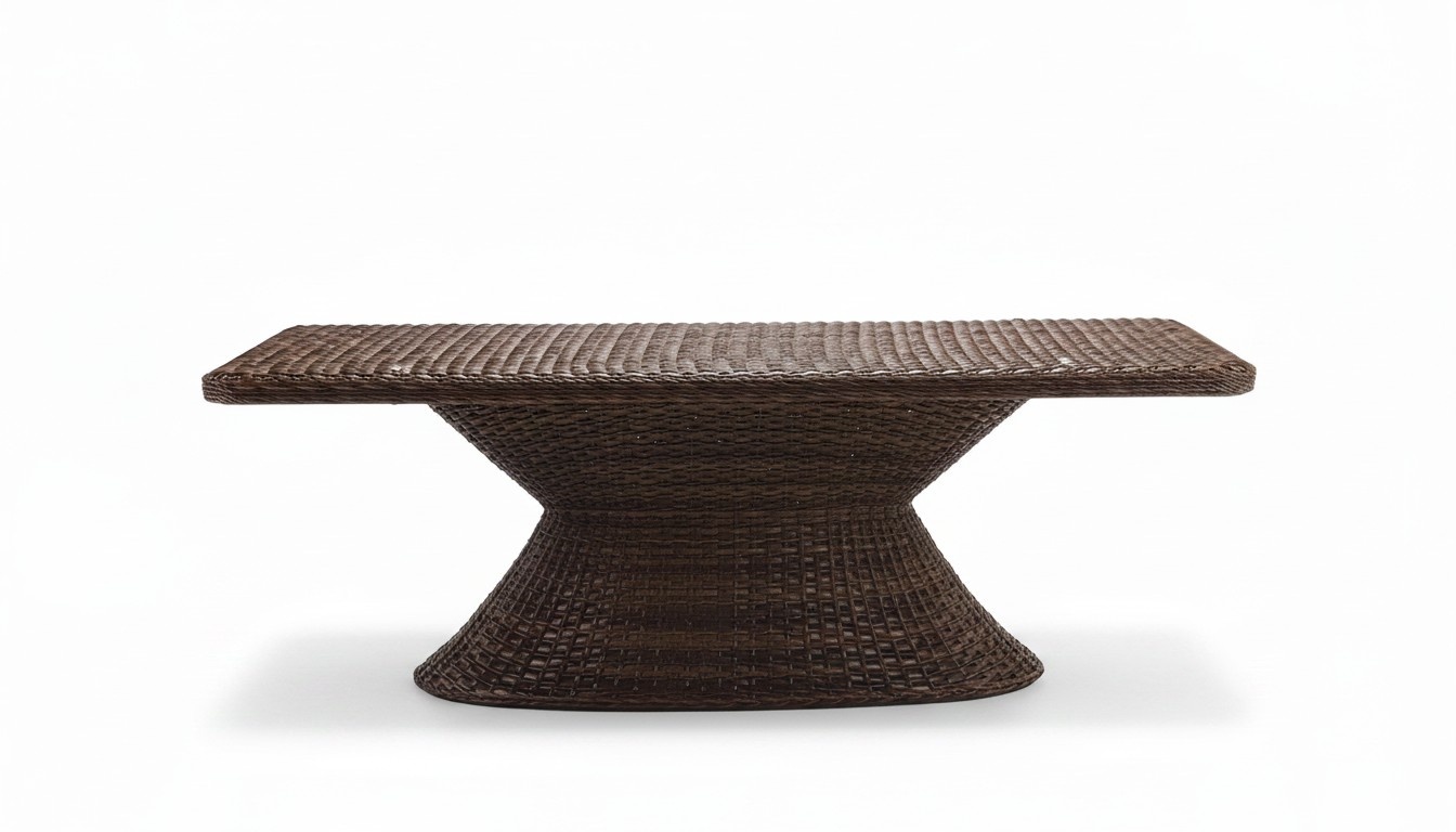 Brown Coffee Table Modern Design Luxury High-Quality Rattan Side Table
