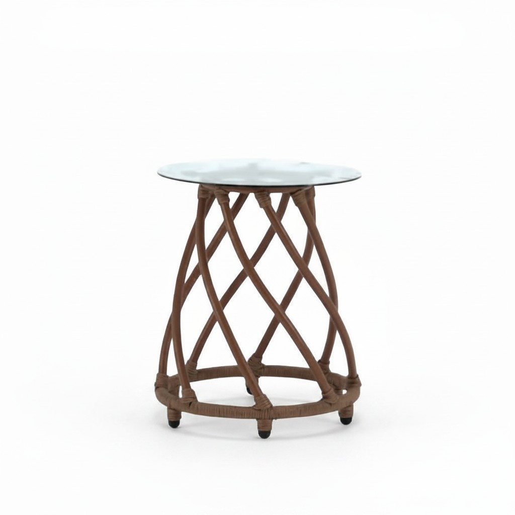 Coffee table brown side table designer coffee table terrace luxury rattan furniture