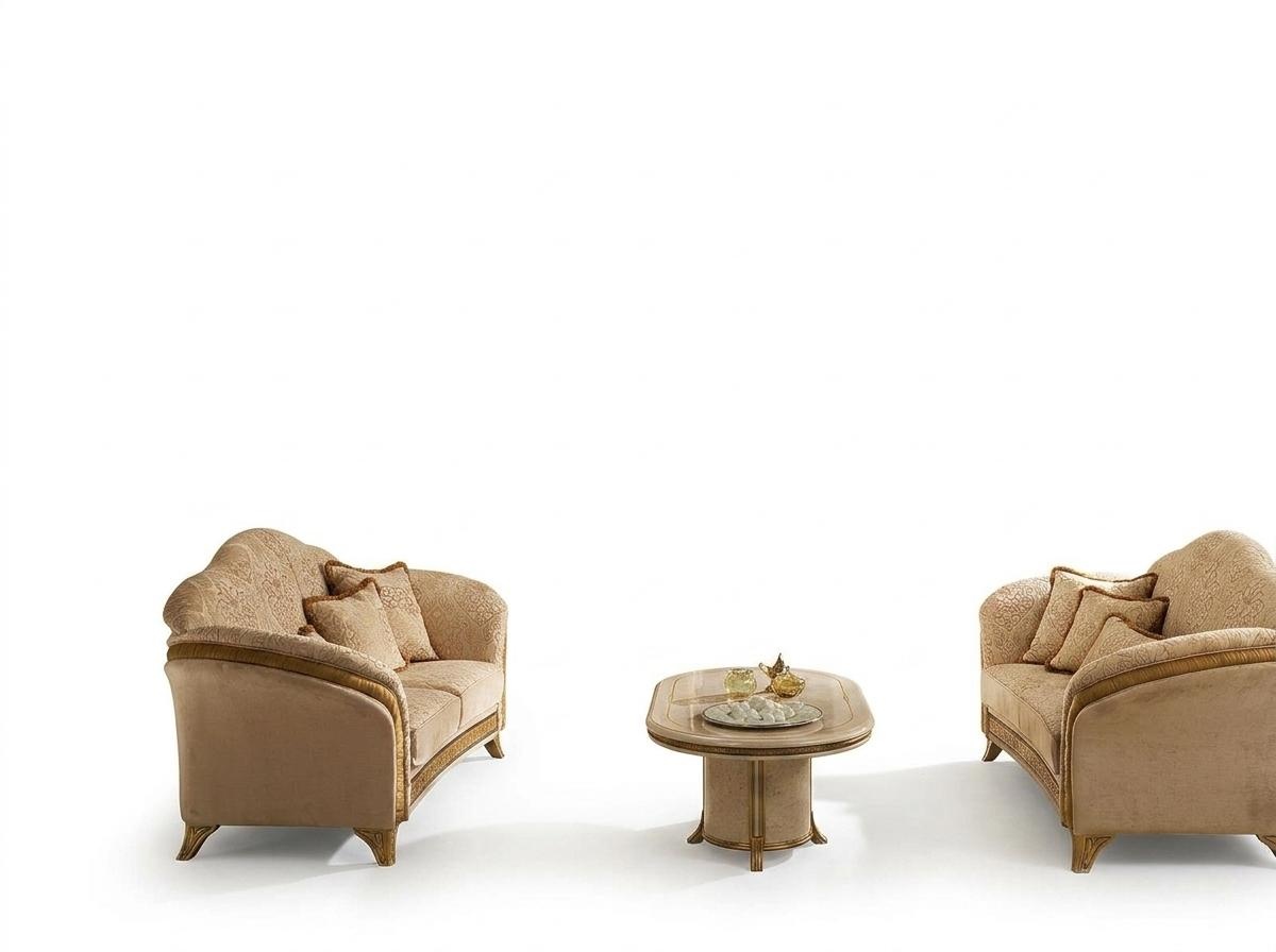 Classic style living room oval royal coffee table in Art Nouveau