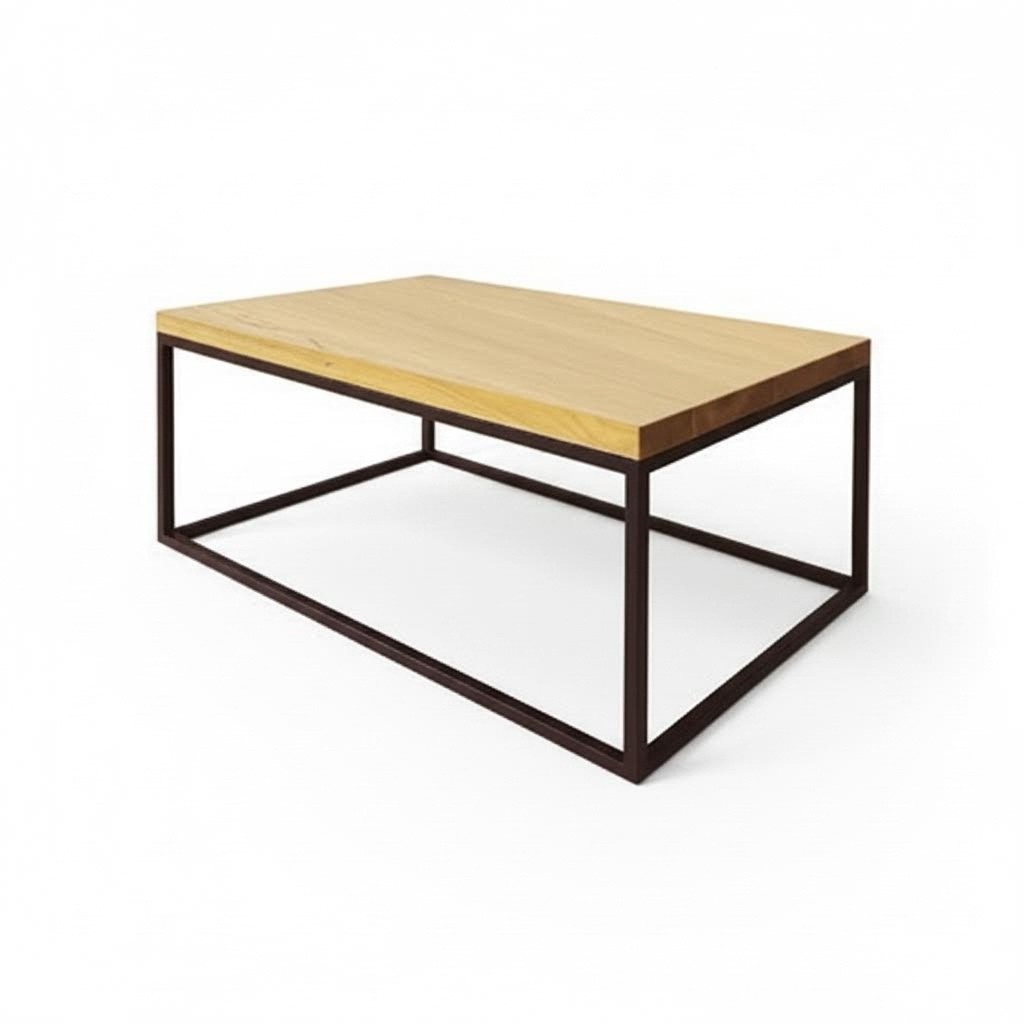 Coffee table designer table metal living room table new wood