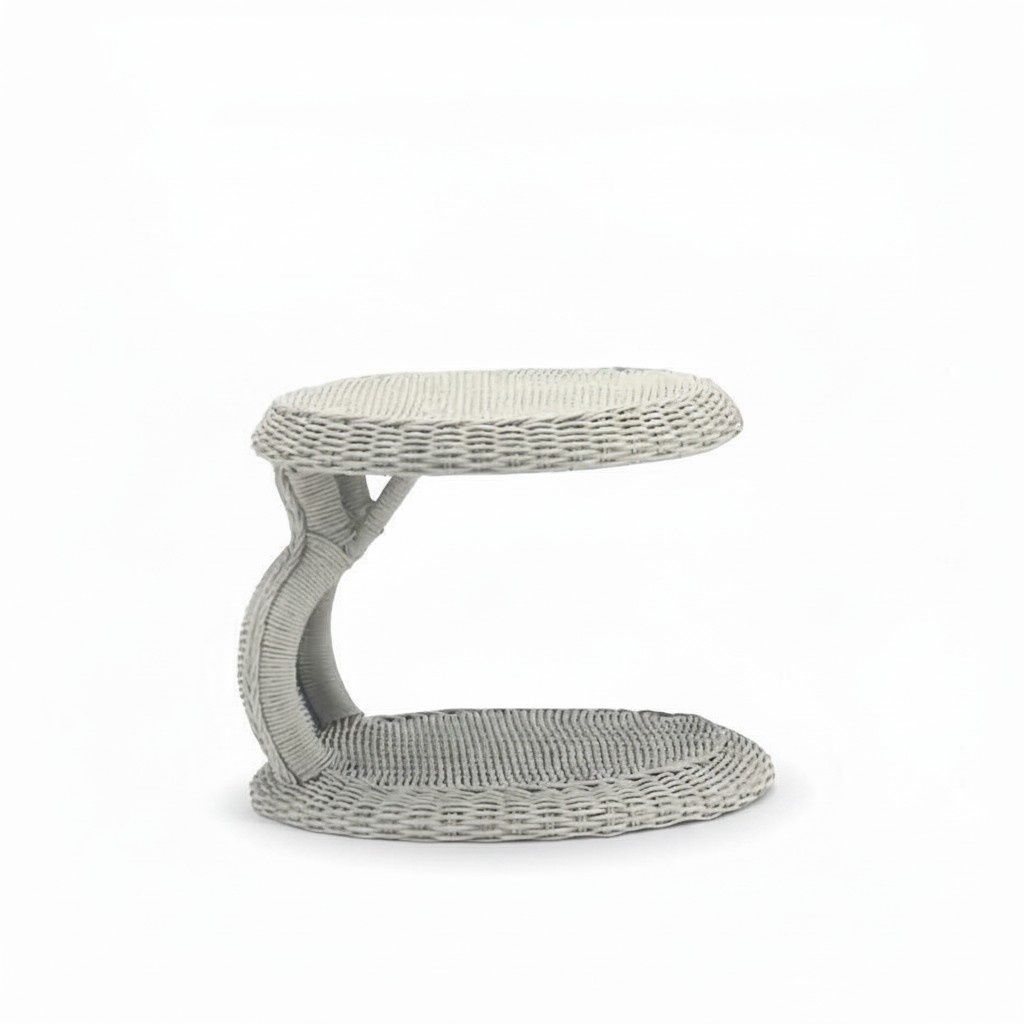 Gray Coffee Table Luxury Furniture Terrace Design High Quality Round Rattan Modern