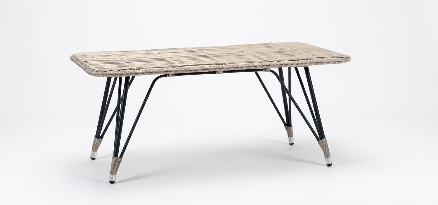 Gray Couch Table Luxury Modern Design Stylish Coffee Table High Quality Rattan