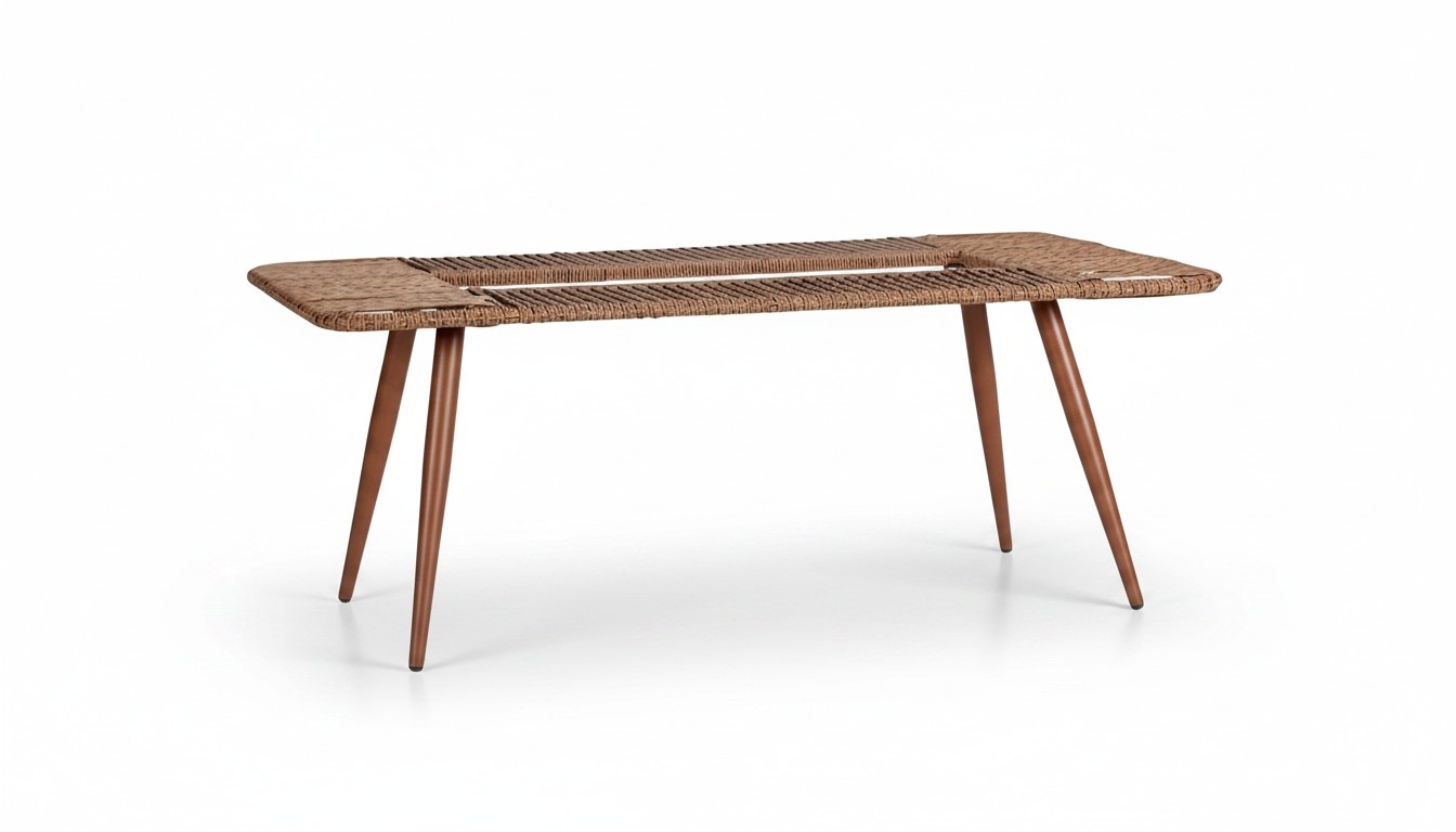 High-quality coffee table brown modern rattan side table luxury
