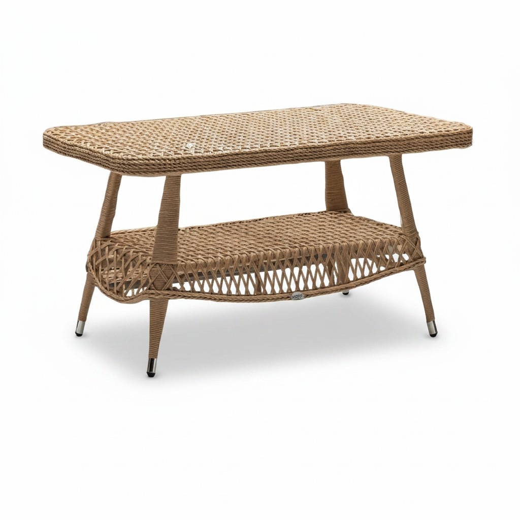 Luxury Coffee Table Brown Modern Table Design Rattan Side Table