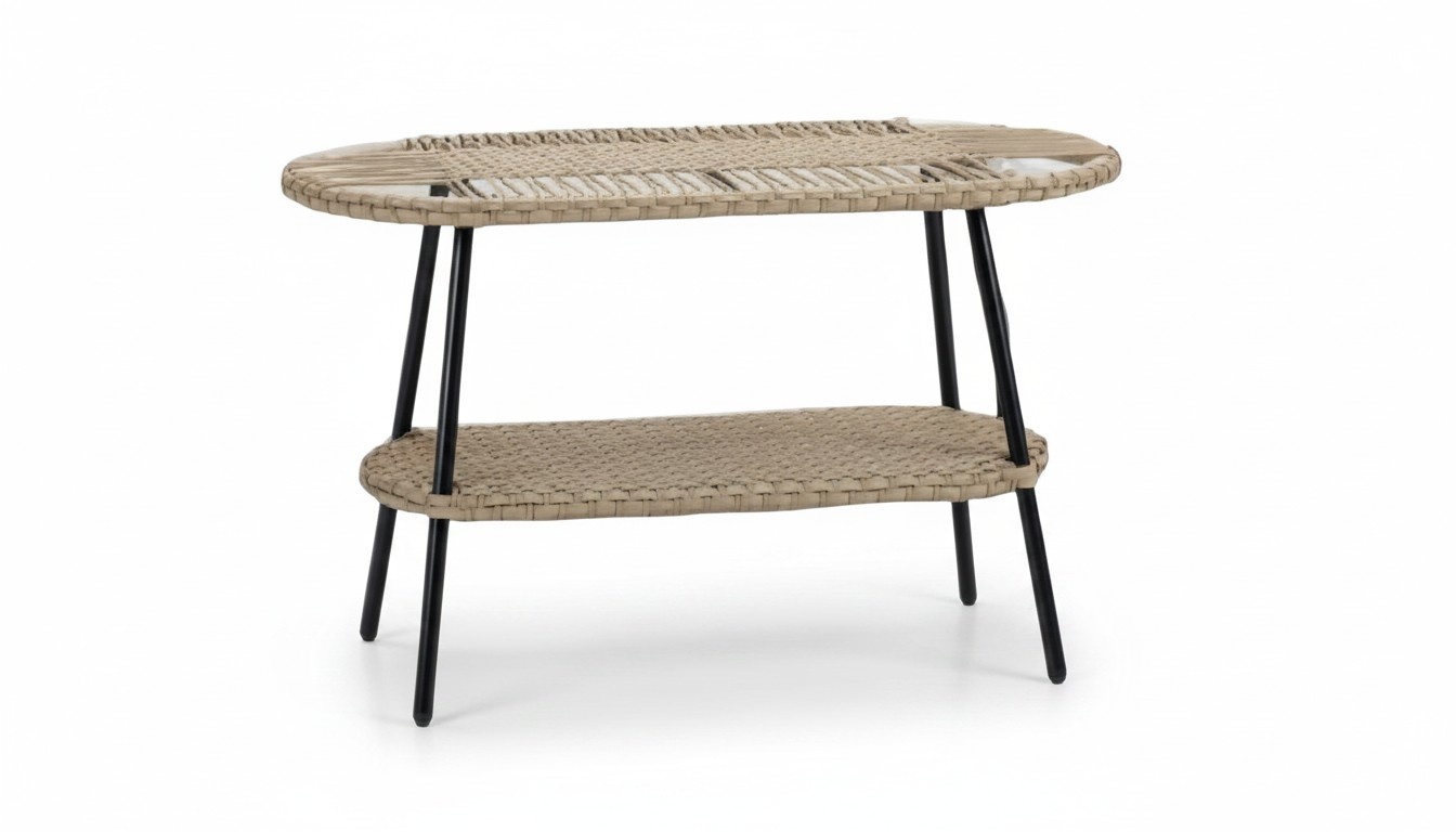 Coffee Table Luxury Furniture Terrace Design High-Quality Rattan Oval Modern Furniture