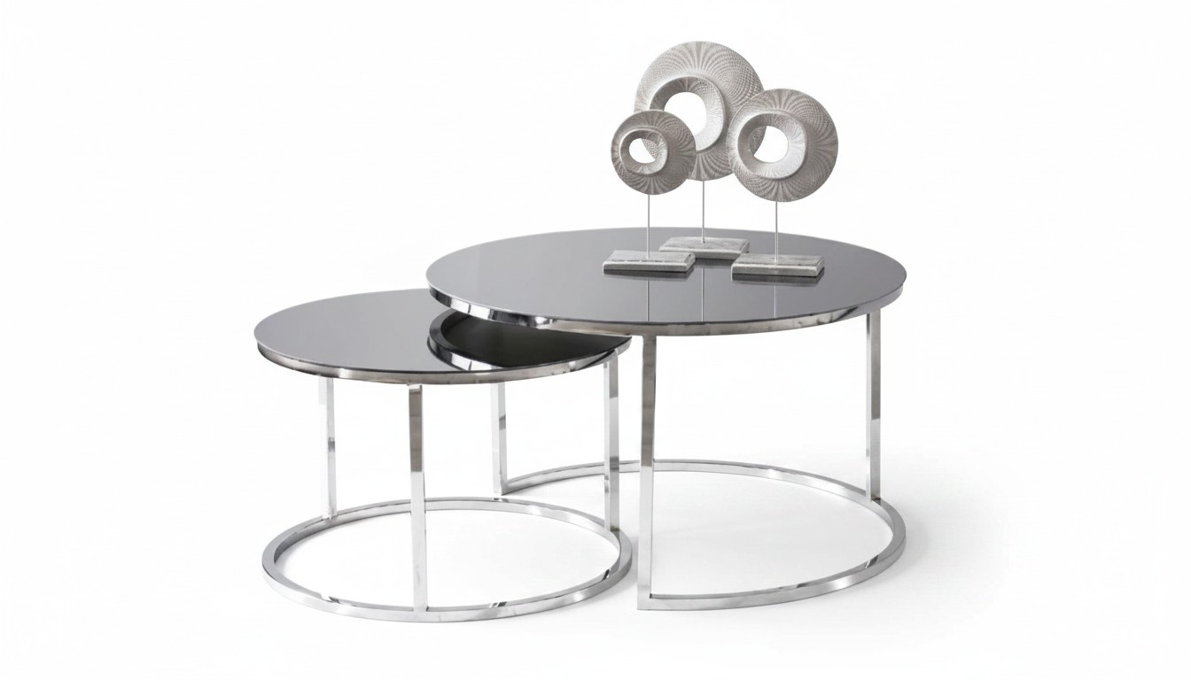 Coffee table luxury set side table coffee table silver living room design