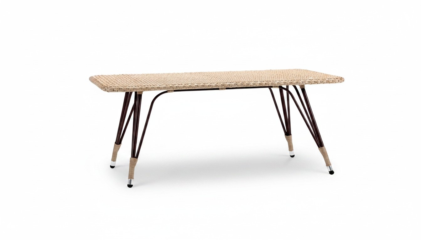 Beige Rattan Coffee Table Luxury High Quality Modern Design Stylish Coffee Table