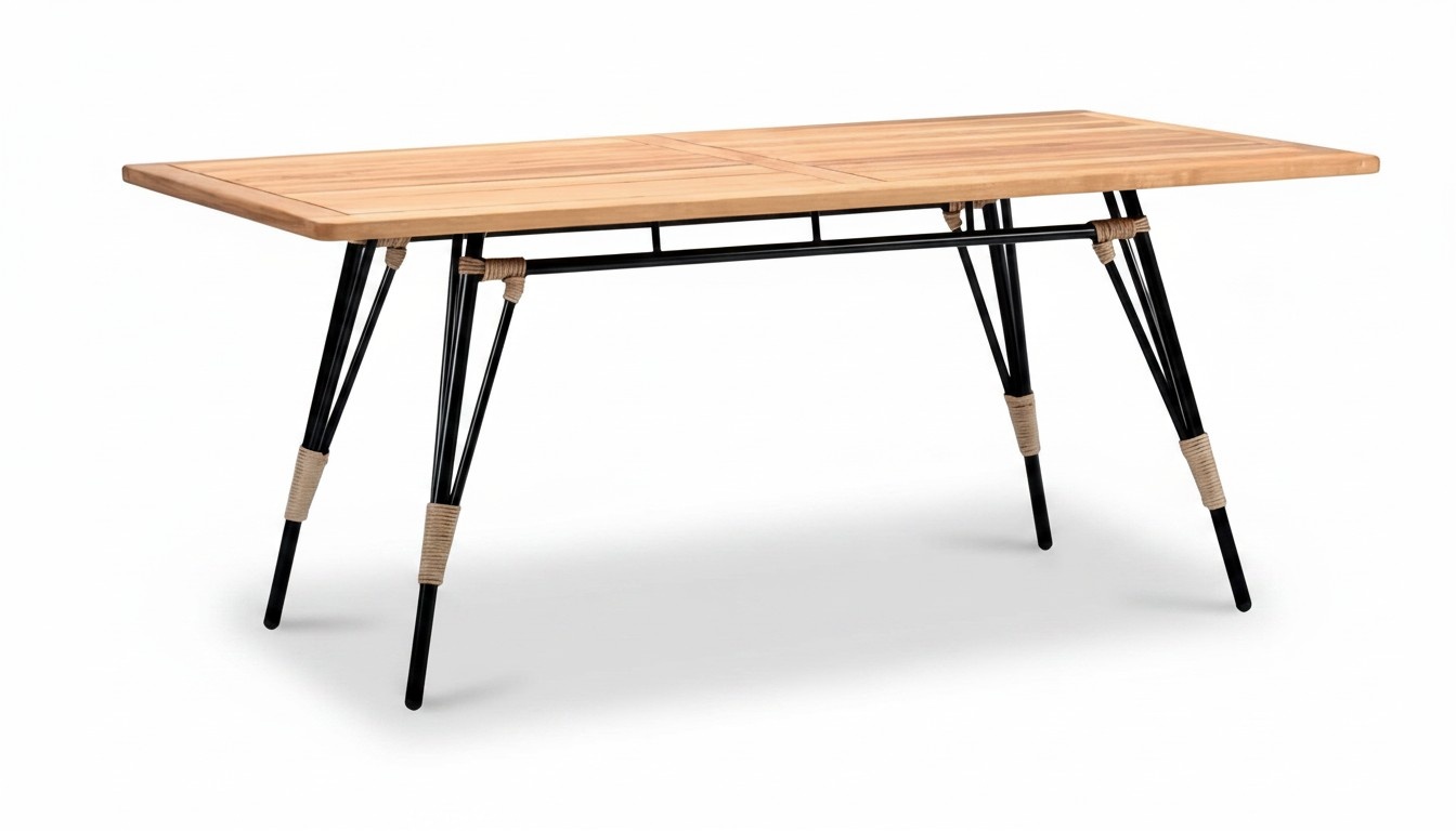 Rectangular Coffee Table Brown Luxury High-Quality Rattan Modern Design