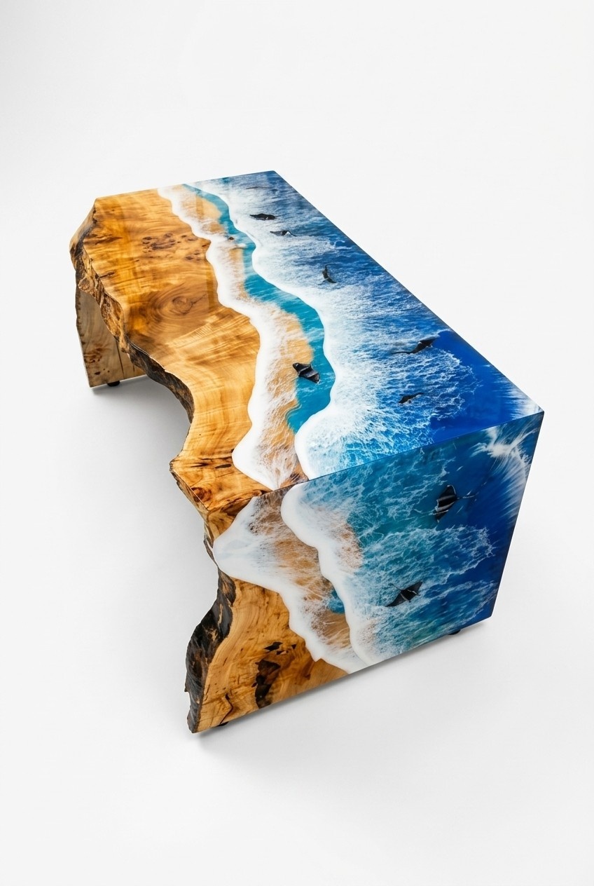 Rectangular Coffee Table Luxury Design Wooden Furniture Living Room Coffee Tables Blue