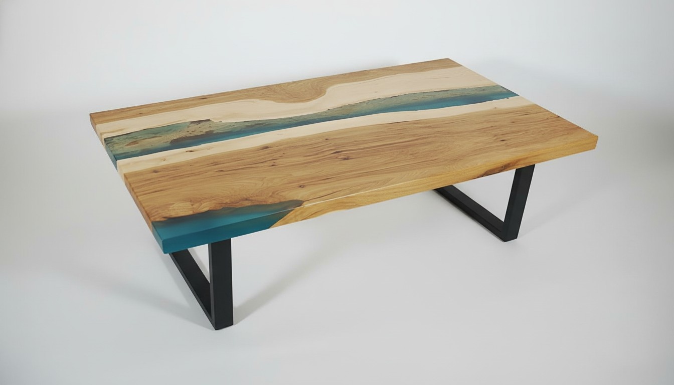 Coffee table River Table Solid epoxy resin tables 120x70 River table Real wood