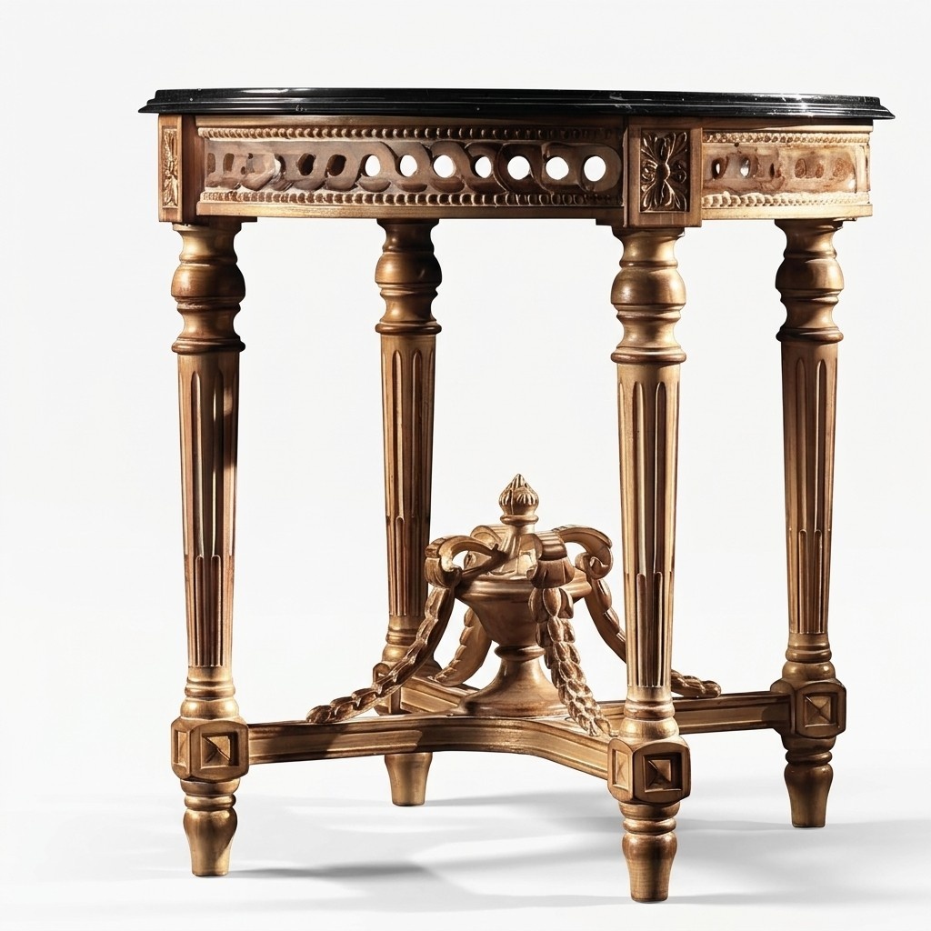 Coffee table table living room table wood royal side stand baroque furniture side table
