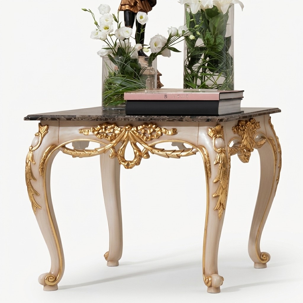 Coffee table side table living room wood Royal side baroque Italy new