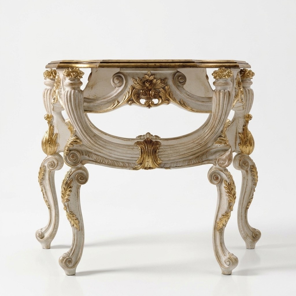 Coffee table table side table living room table wood royal assisted baroque tables