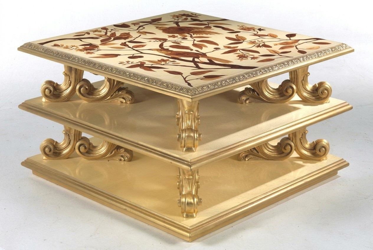 Coffee table table side table living room table wood royal assembly baroque new