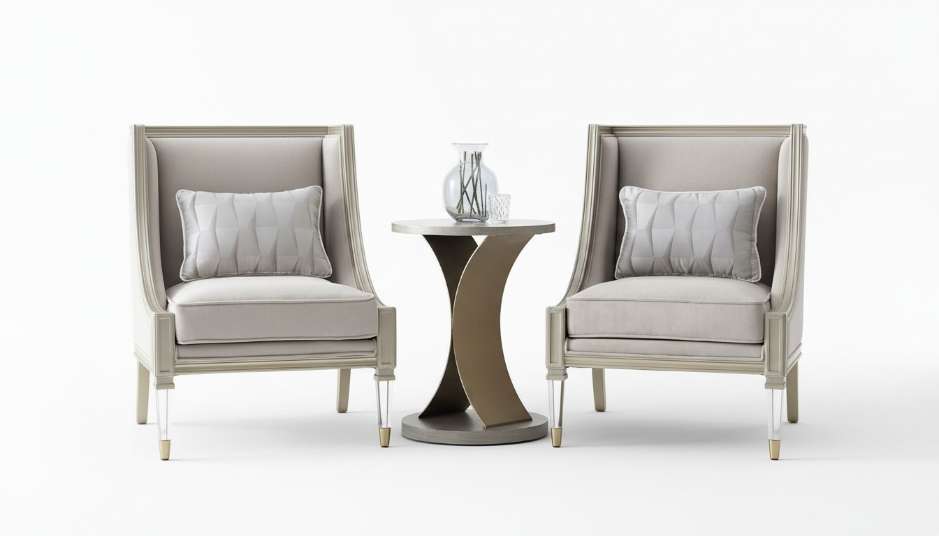 Tall Side Table Coffee Table Stainless Steel Modern Living Room Furniture Wood New