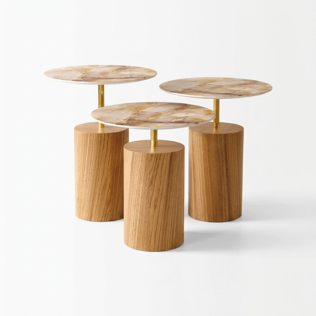 Coffee Tables Coffee Tables Side Tables Designer Living Room Table 3 pcs.