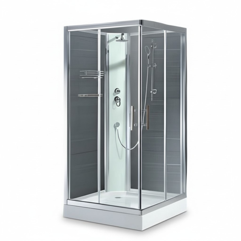 Comfort Shower Luxury Shower Cabin Shower Cubicle Shower Box Glass Cabin 120x90 cm
