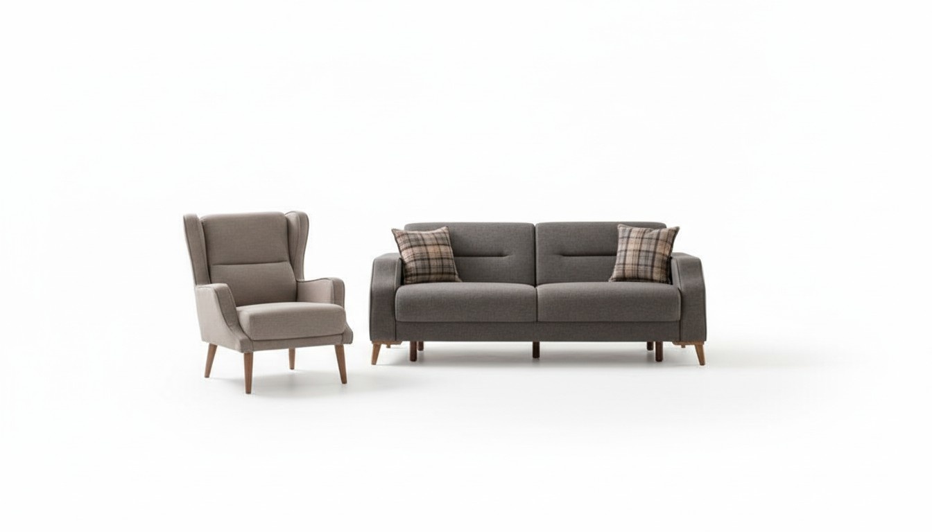 Comfortable sofa set 3+1 seats stylish design for relaxed living.