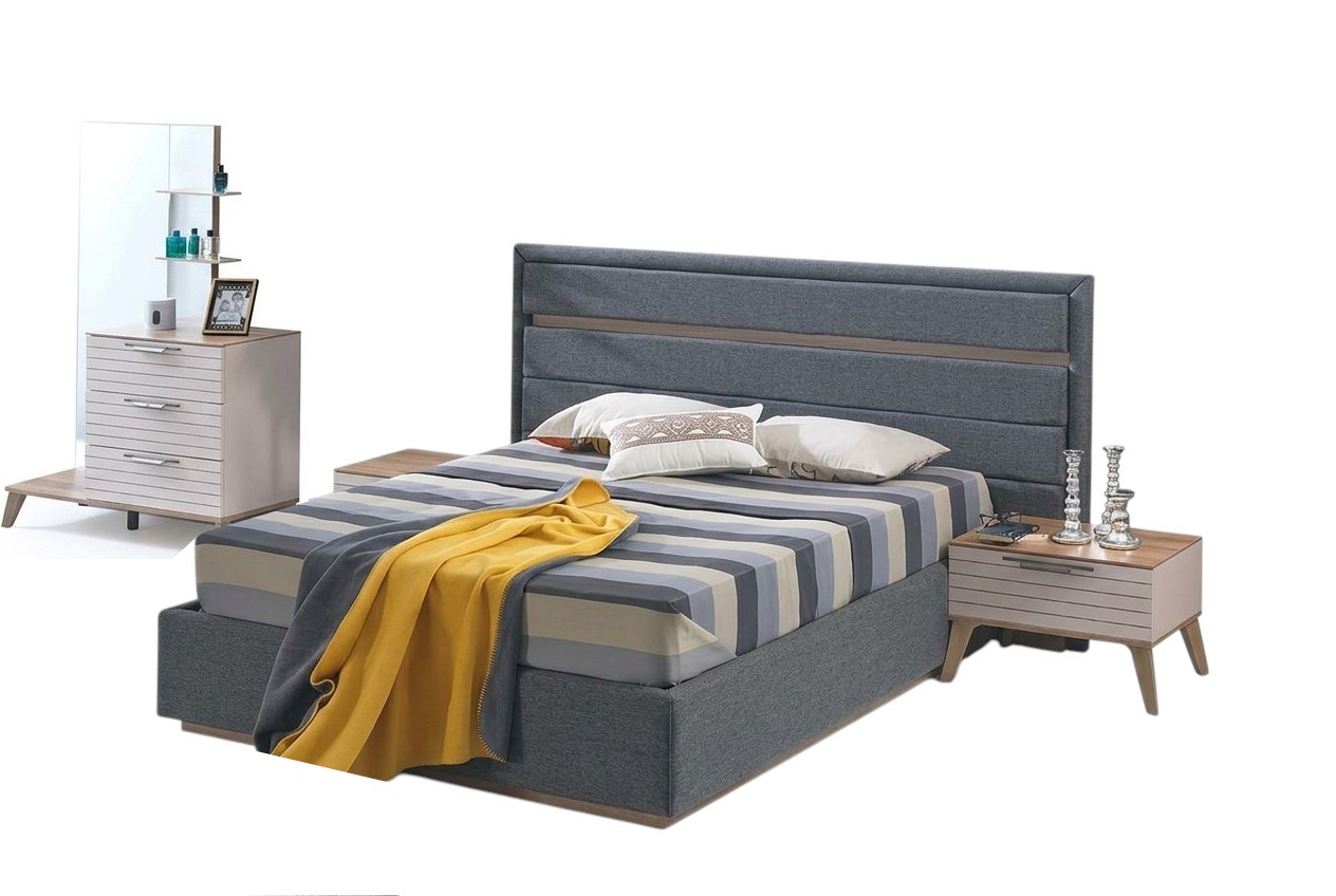 Complete bedroom bed 2x nightstand set chest of drawers sets sleep 4pcs