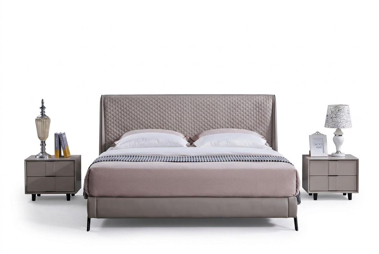 Complete bedroom set bed 2x bedside table 3 piece sets designer luxury beds