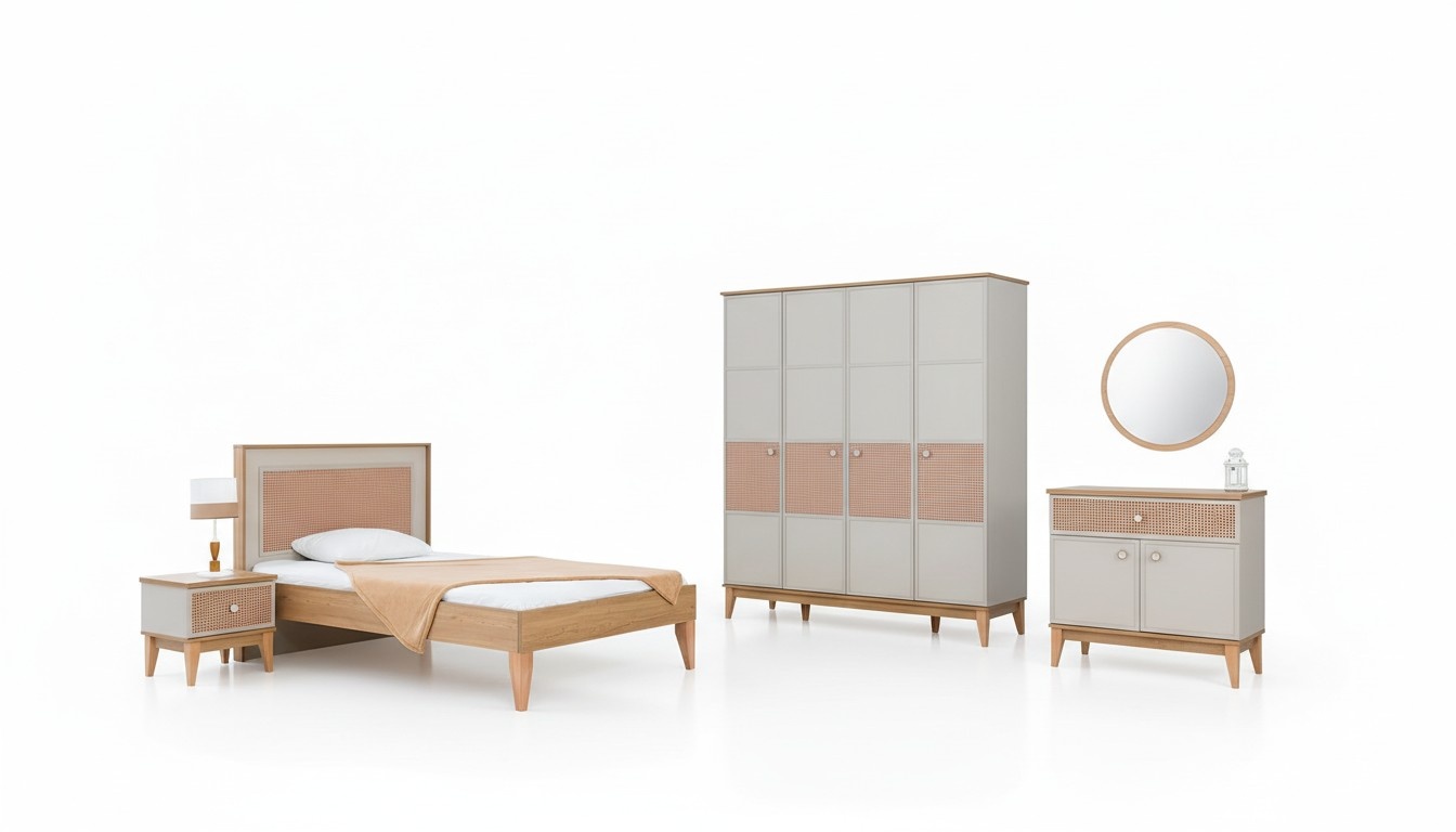 Complete children\'s room set designer bed wardrobe desk chest of drawers