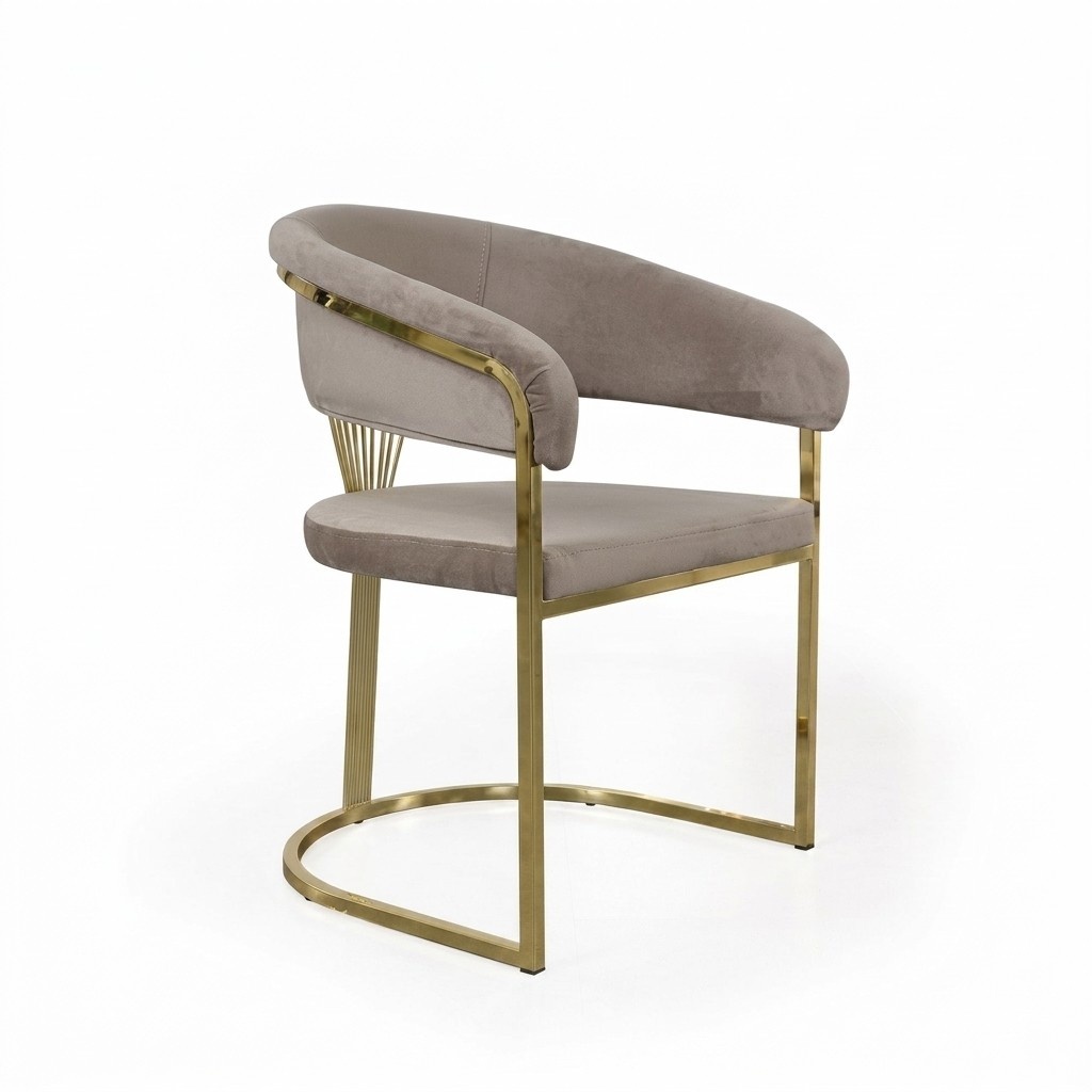 Complete dining room chairs kitchen chairs 6 pieces beige luxury gold