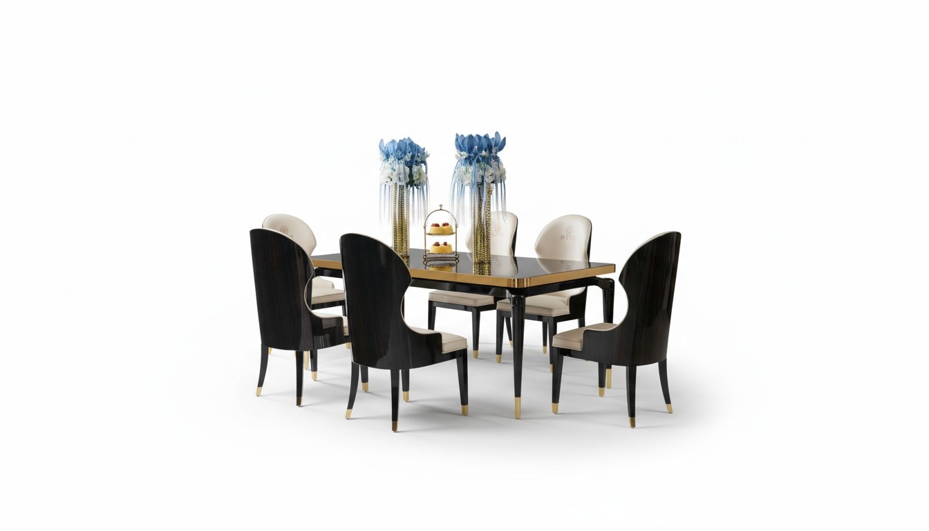 Complete Dining Room Set Table 6x Armchairs Chairs Luxury Dining Set 7pcs